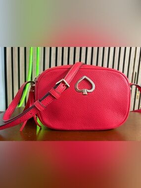 Kate Spade Kourtney Small Stoplight Pebble Leather Camera Bag Crossbody Handbag